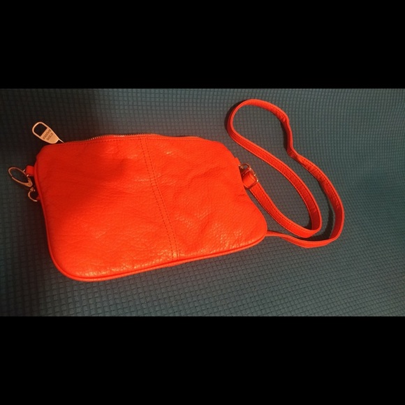 Steve Madden Mini Spiked Orange Leather Bag - Picture 5 of 6